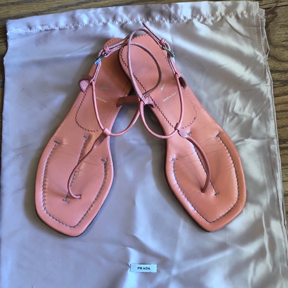 Prada Coral Sandals